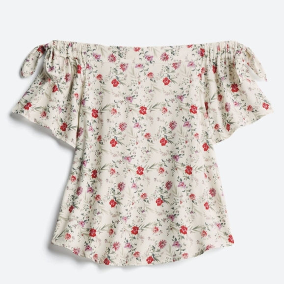 ADORA Ruffled Off Shoulder Floral Blouse